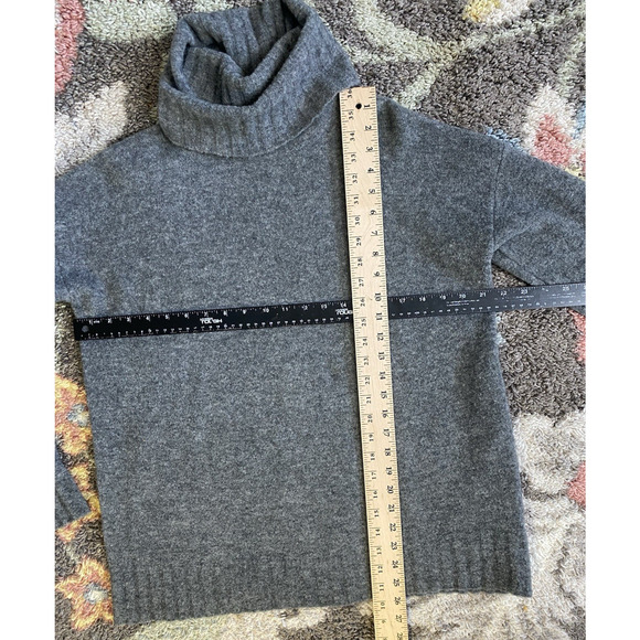Theory Sweater Womens Size Small Gray Wool Blend Dreeden Avalon Cowl Turtleneck - Picture 6 of 10